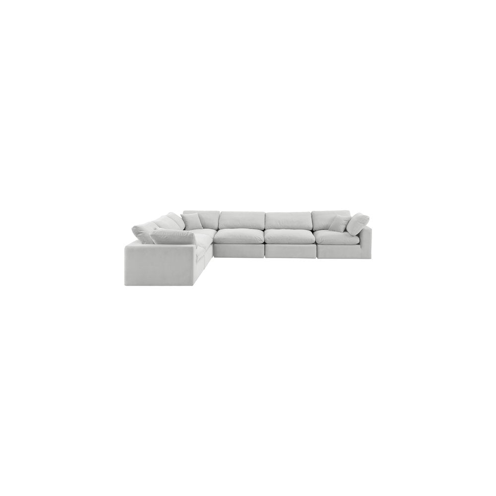 Comfy Cream Velvet Modular Sectional