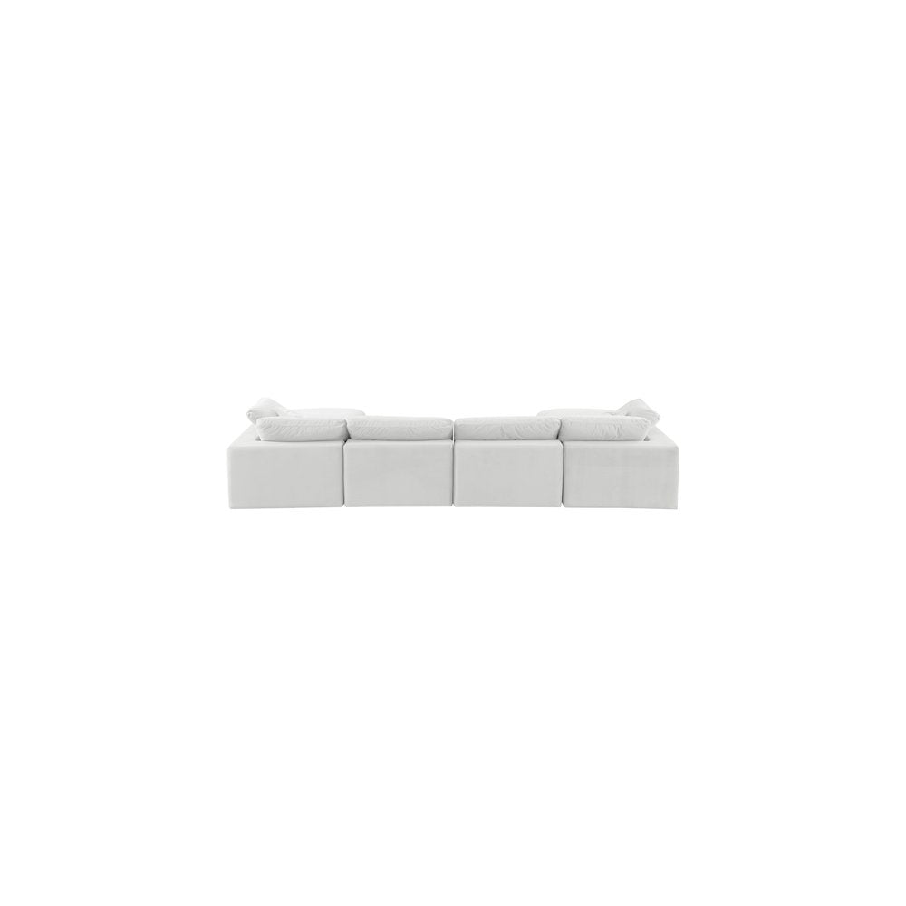 Comfy Cream Velvet Modular Sectional