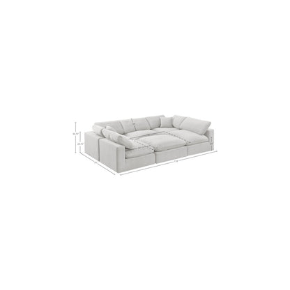 Comfy Cream Velvet Modular Sectional