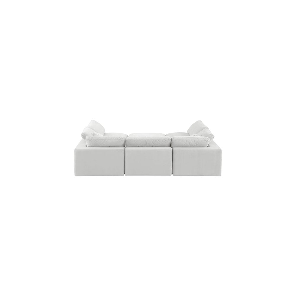 Comfy Cream Velvet Modular Sectional