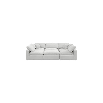 Comfy Cream Velvet Modular Sectional