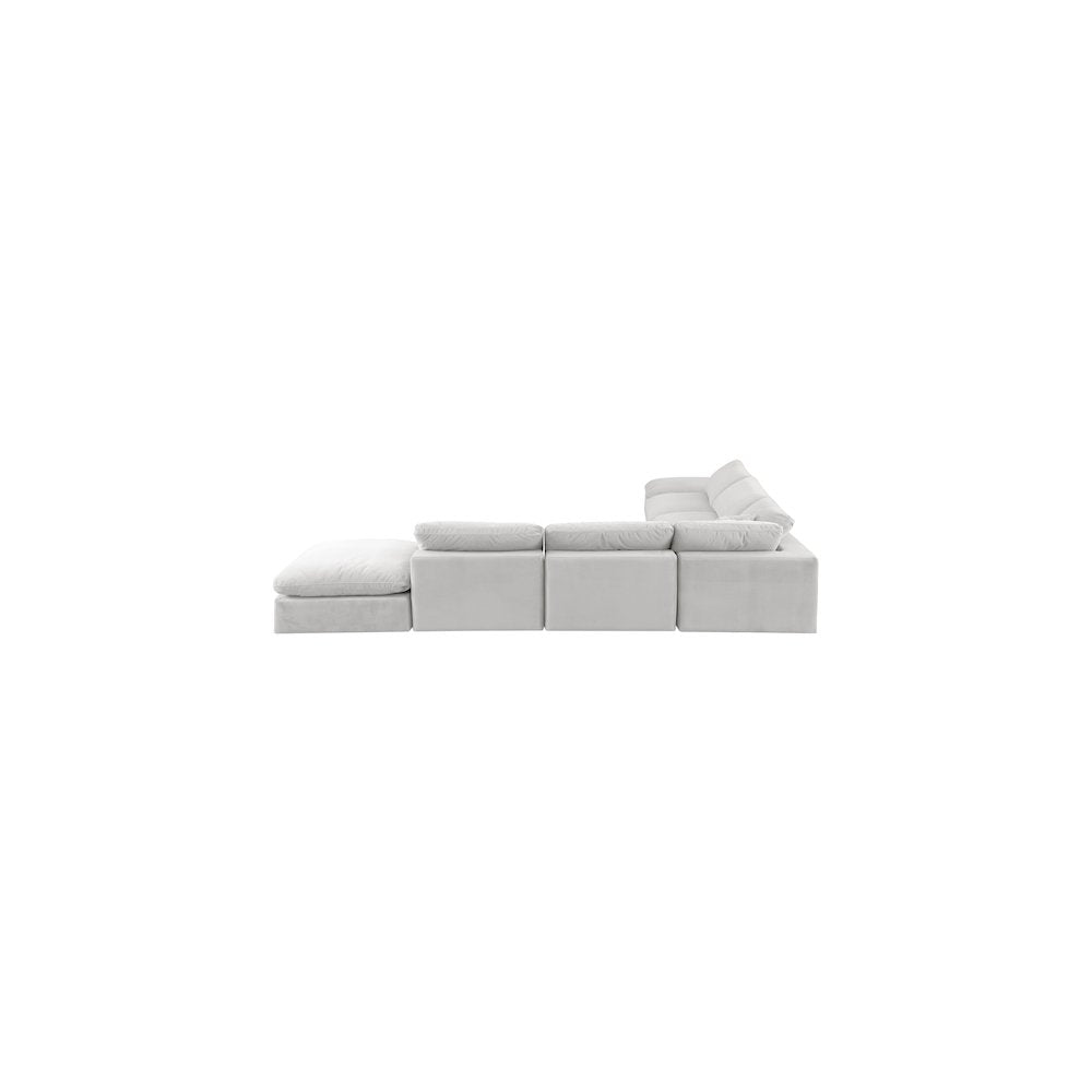 Comfy Cream Velvet Modular Sectional