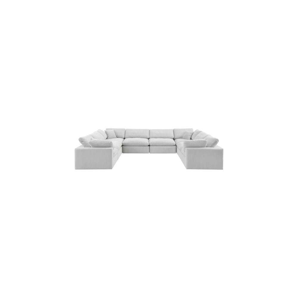 Comfy Cream Velvet Modular Sectional