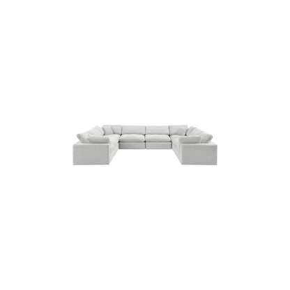 Comfy Cream Velvet Modular Sectional