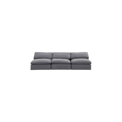 Comfy Grey Velvet Modular Sofa