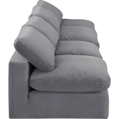 Comfy Grey Velvet Modular Sofa