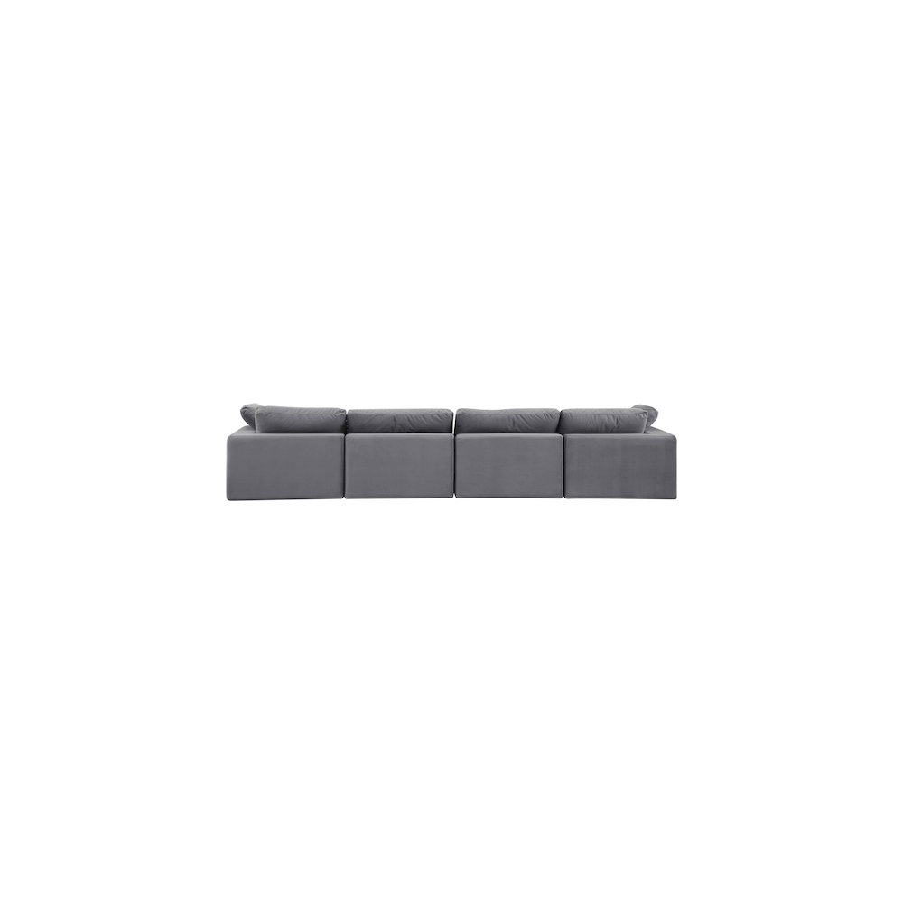 Comfy Grey Velvet Modular Sofa
