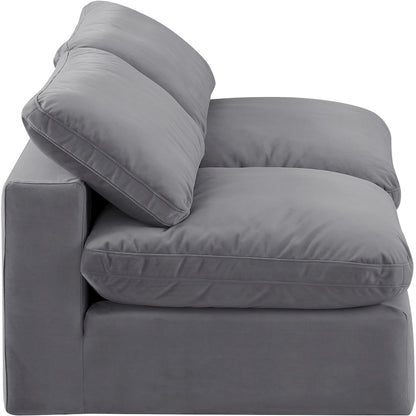 Comfy Grey Velvet Modular Sofa