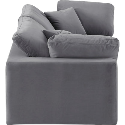 Comfy Grey Velvet Modular Sofa