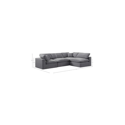 Comfy Grey Velvet Modular Sectional
