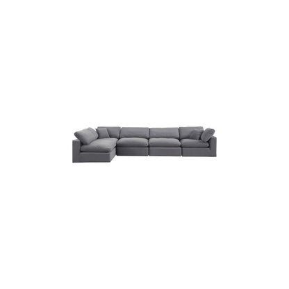 Comfy Grey Velvet Modular Sectional