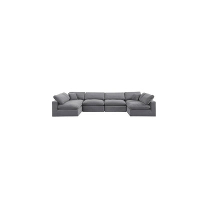 Comfy Grey Velvet Modular Sectional