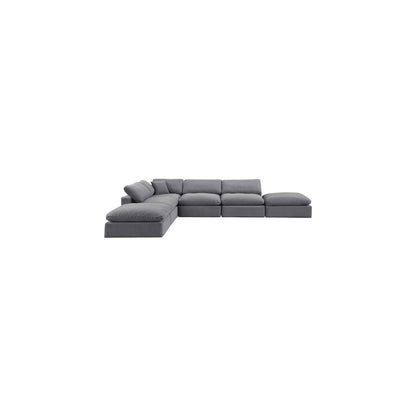 Comfy Grey Velvet Modular Sectional