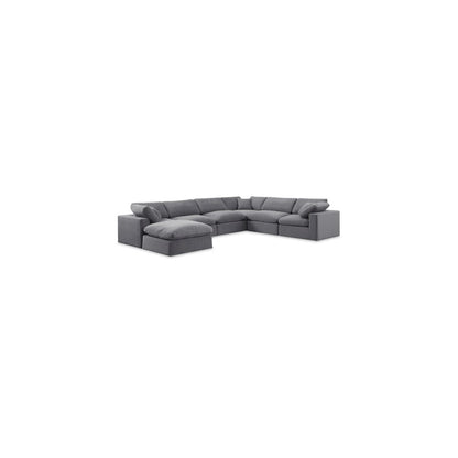 Comfy Grey Velvet Modular Sectional
