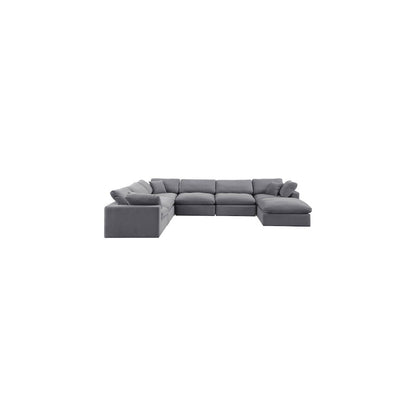 Comfy Grey Velvet Modular Sectional