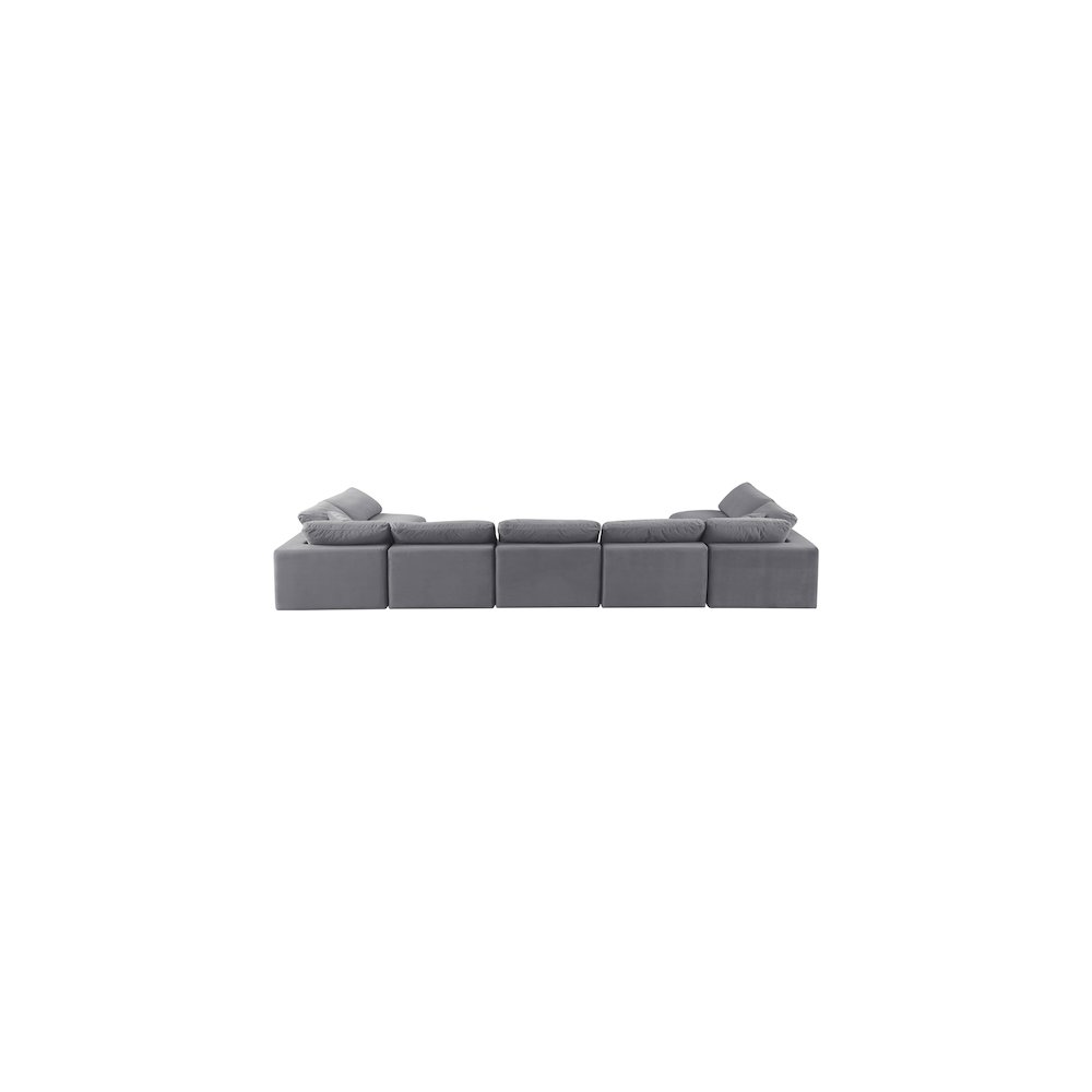 Comfy Grey Velvet Modular Sectional