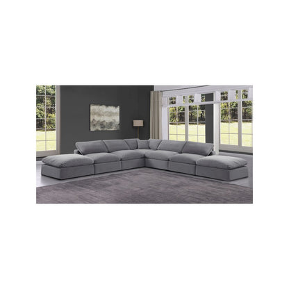 Comfy Grey Velvet Modular Sectional