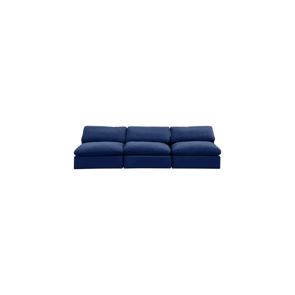 Comfy Navy Velvet Modular Sofa