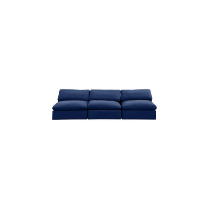 Comfy Navy Velvet Modular Sofa