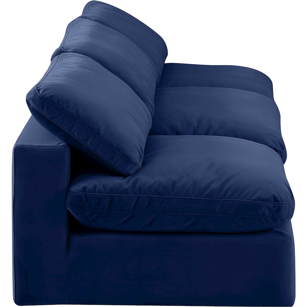 Comfy Navy Velvet Modular Sofa