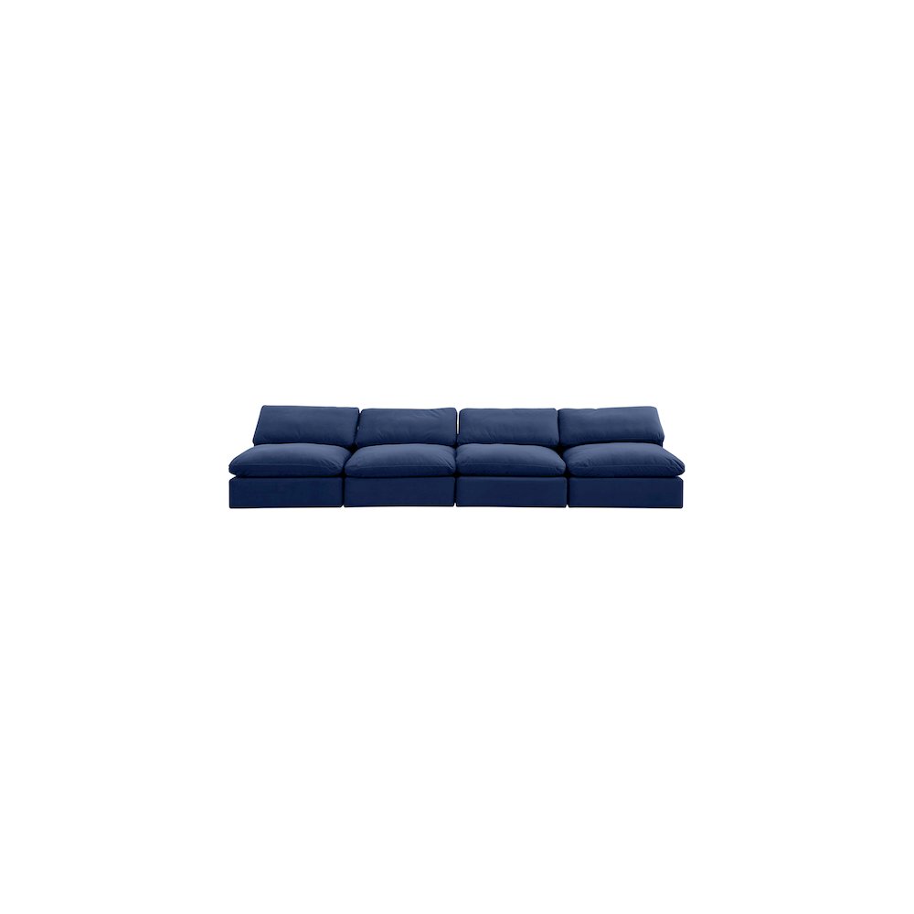 Comfy Navy Velvet Modular Sofa