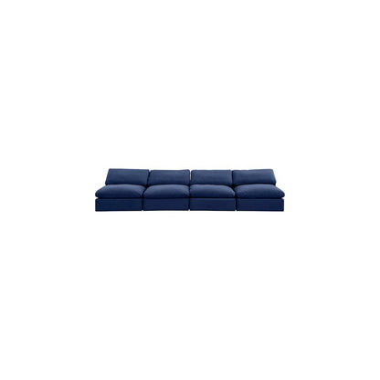 Comfy Navy Velvet Modular Sofa