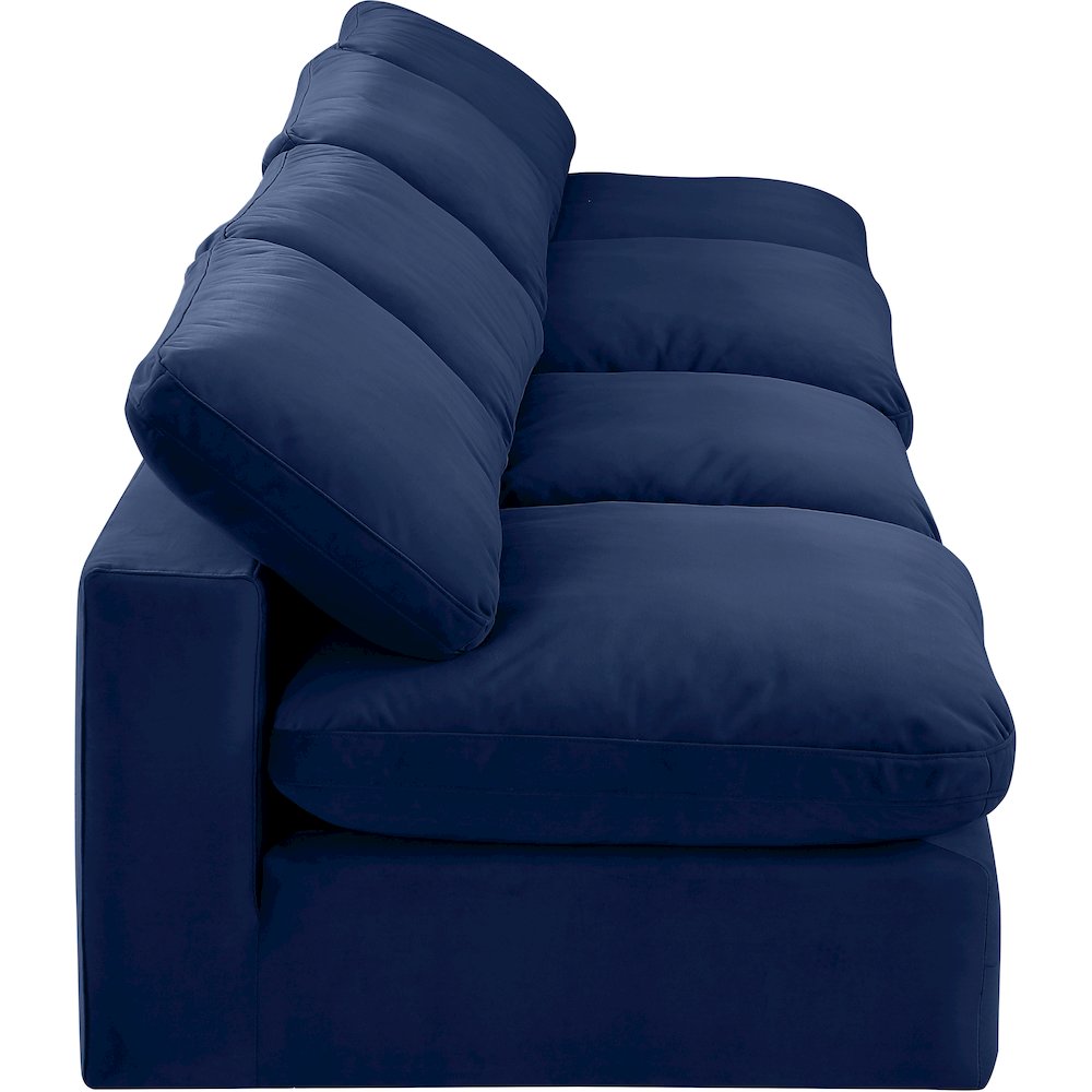 Comfy Navy Velvet Modular Sofa