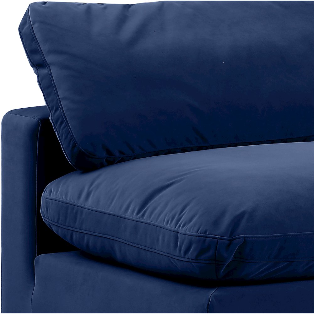 Comfy Navy Velvet Modular Sofa