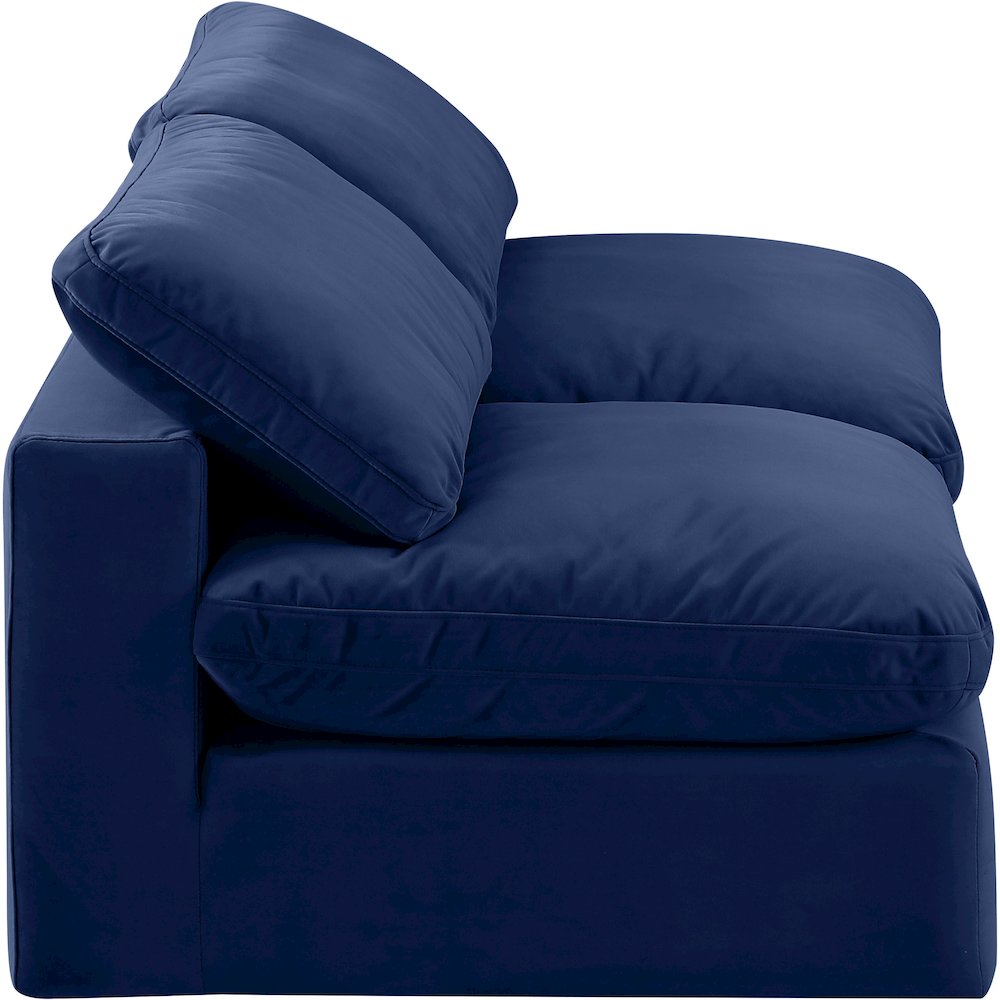 Comfy Navy Velvet Modular Sofa