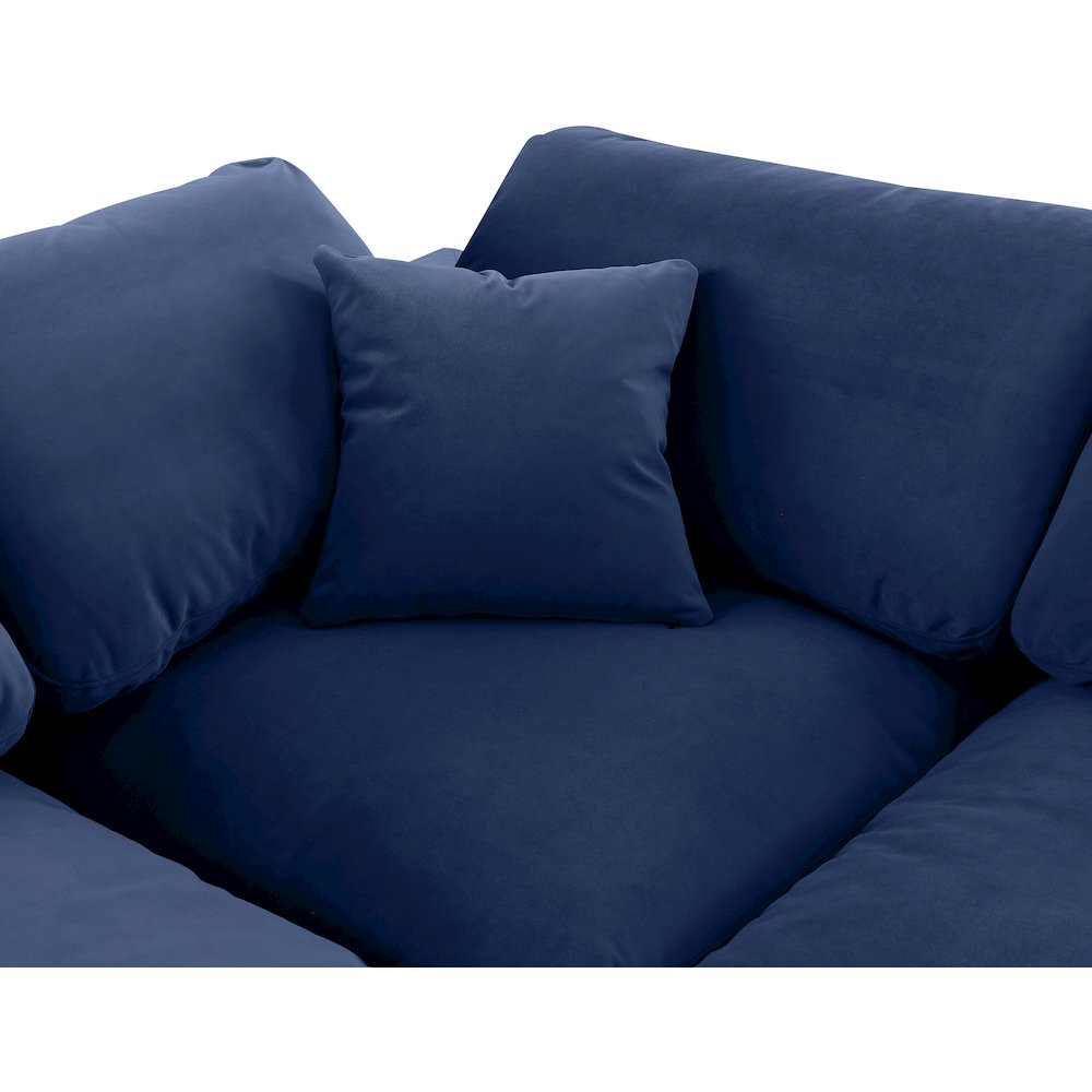 Comfy Navy Velvet Modular Sofa