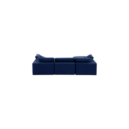Comfy Navy Velvet Modular Sectional