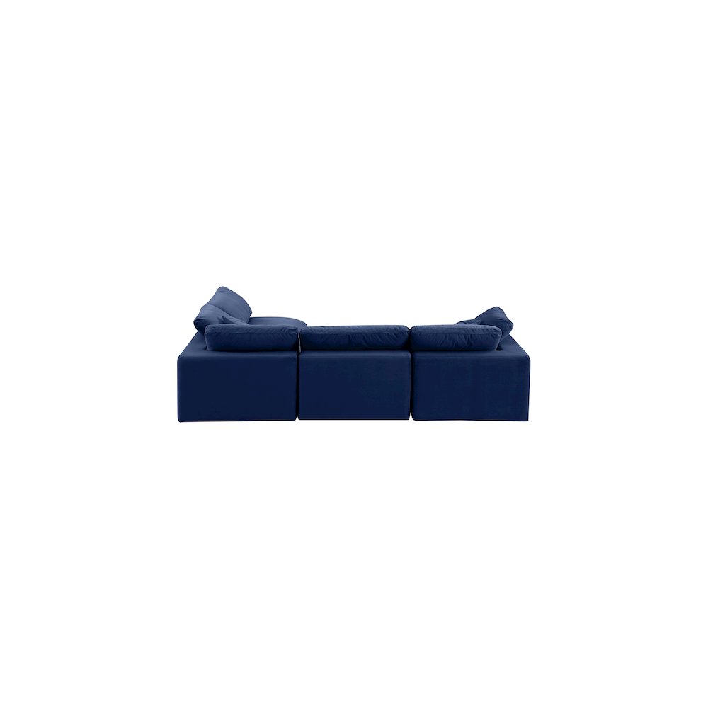 Comfy Navy Velvet Modular Sectional