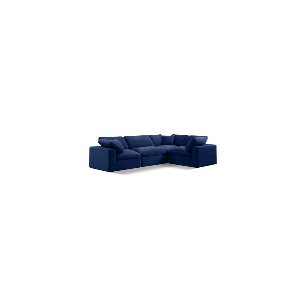 Comfy Navy Velvet Modular Sectional