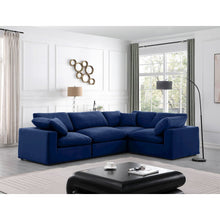 Comfy Navy Velvet Modular Sectional