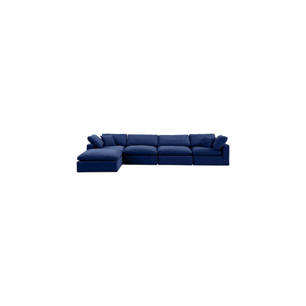 Comfy Navy Velvet Modular Sectional