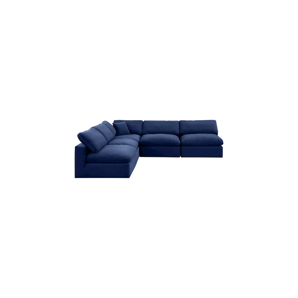 Comfy Navy Velvet Modular Sectional