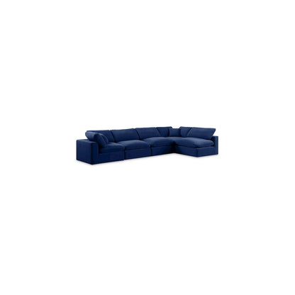 Comfy Navy Velvet Modular Sectional
