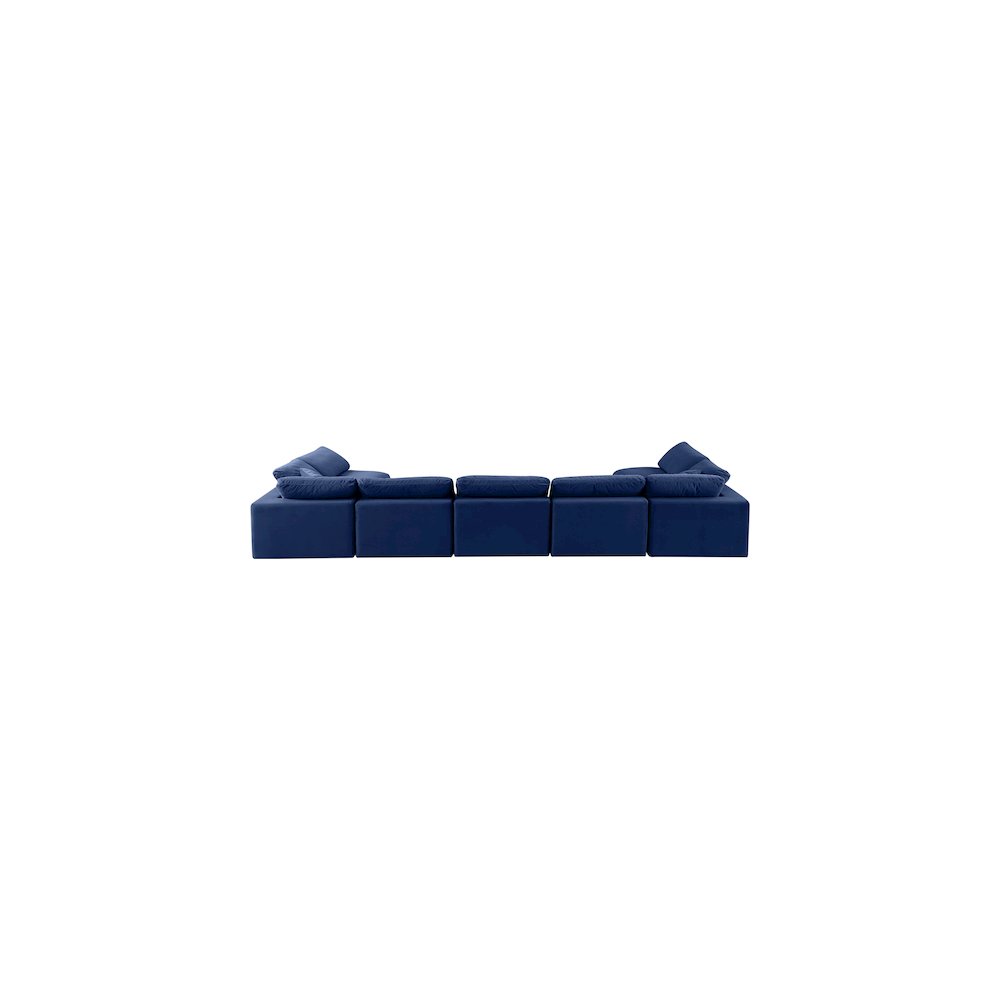 Comfy Navy Velvet Modular Sectional