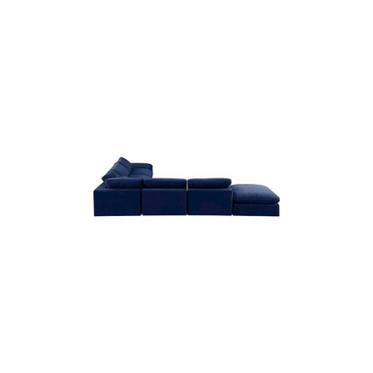 Comfy Navy Velvet Modular Sectional