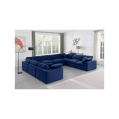 Comfy Navy Velvet Modular Sectional