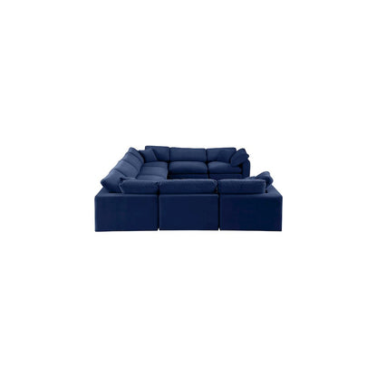 Comfy Navy Velvet Modular Sectional