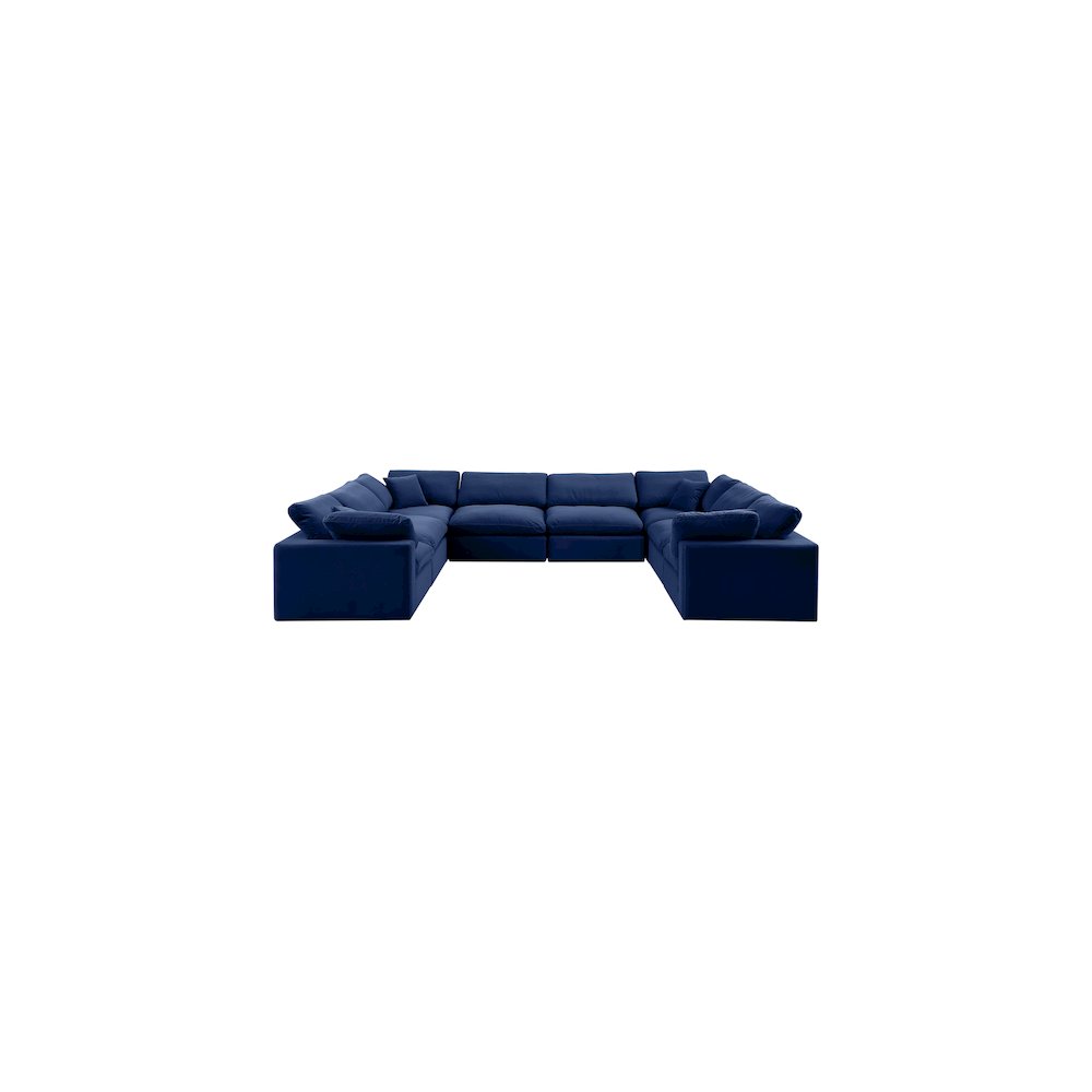 Comfy Navy Velvet Modular Sectional