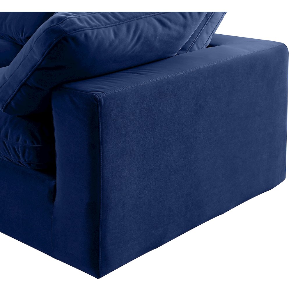 Comfy Navy Velvet Modular Sectional