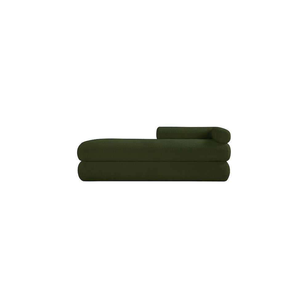 Kennedy Green Faux Shearling Teddy Fabric Bench