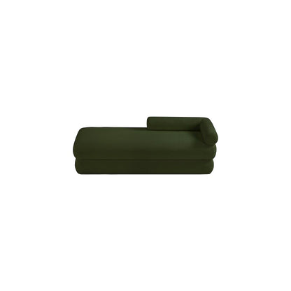 Kennedy Green Faux Shearling Teddy Fabric Bench