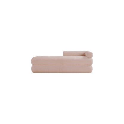 Kennedy Pink Faux Shearling Teddy Fabric Bench