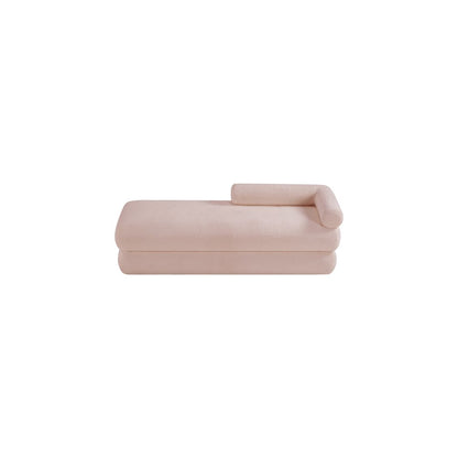 Kennedy Pink Faux Shearling Teddy Fabric Bench
