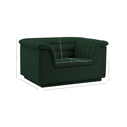 Cascade Green Boucle Fabric Chair