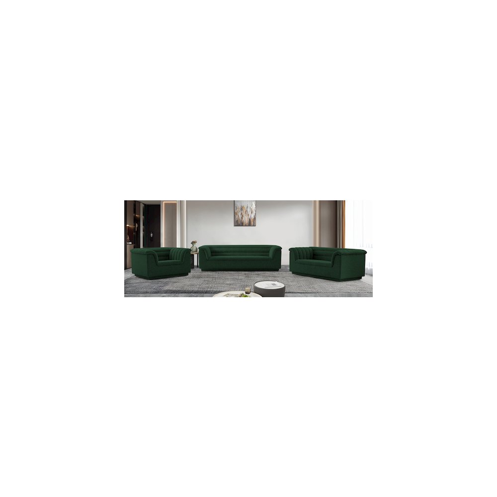 Cascade Green Boucle Fabric Chair