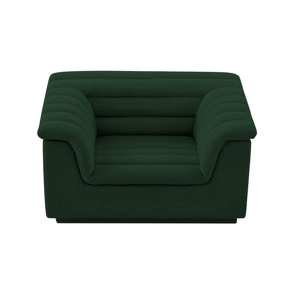 Cascade Green Boucle Fabric Chair